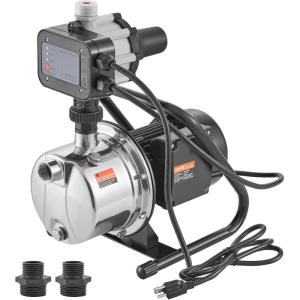 image:imageVEVOR 1HP Shallow Well Pump Portable 1380 GPH Garden Jet Pump with Automatic Controller 145 ft Head Stainless Steel Sprinkler Booster Pumps for Garden Lawn Irrigation System Water Transfer1 HP with Automatic Controller