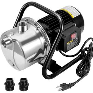 image:imageVEVOR 1HP Shallow Well Pump Portable 1380 GPH Garden Jet Pump with Automatic Controller 145 ft Head Stainless Steel Sprinkler Booster Pumps for Garden Lawn Irrigation System Water Transfer11 HP with Handle