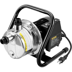 image:imageVEVOR 1HP Shallow Well Pump Portable 1380 GPH Garden Jet Pump with Automatic Controller 145 ft Head Stainless Steel Sprinkler Booster Pumps for Garden Lawn Irrigation System Water Transfer15 HP with Handle