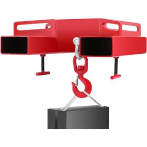 image:imageVEVOR Forklift Lifting Hook 4400lbs Capacity Forklift Lifting Hoist Red Forklift Mobile Crane with Swivel Hook and Two Large TScrews Hook Forklift Lifting Hoist Fork Lifting Attachment6600LBS