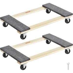 image:imageVEVOR Furniture Dolly 4 Pack 6Inch Steel TriDolly with 360 PP Swivel Wheels and NonSlip Cap 3 Wheels Furniture Lift Mover Tool Set for Moving Heavy Furniture Refrigerator Sofa30in x 18in 2 Pack