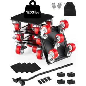 image:imageVEVOR Furniture Dolly Heavy Duty Furniture Movers with 5 x 360 Rotation Wheels Carbon Steel Panel Furniture Lift Slider Tool Set for Appliances Sofa Fridge Washing MachineMedium 53 x 53
