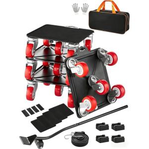 image:imageVEVOR Furniture Dolly Heavy Duty Furniture Movers with 5 x 360 Rotation Wheels Carbon Steel Panel Furniture Lift Slider Tool Set for Appliances Sofa Fridge Washing MachineLarge 63 x 69