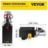image:imageVEVOR 4 Quart Hydraulic Power Unit Double Acting Dump Trailer Pump 3200 PSI Max Relief Pressure amp 091 GPM Flow Rate DC 12V Hydraulic Pump with Metal Reservoir for Dump Trailer Car Lifting Black10 Quart
