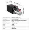 image:imageVEVOR 4 Quart Hydraulic Power Unit Double Acting Dump Trailer Pump 3200 PSI Max Relief Pressure amp 091 GPM Flow Rate DC 12V Hydraulic Pump with Metal Reservoir for Dump Trailer Car Lifting Black12 Quart