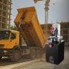 image:imageVEVOR 4 Quart Hydraulic Power Unit Double Acting Dump Trailer Pump 3200 PSI Max Relief Pressure amp 091 GPM Flow Rate DC 12V Hydraulic Pump with Metal Reservoir for Dump Trailer Car Lifting Black12 Quart