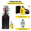 image:imageVEVOR 4 Quart Hydraulic Power Unit Double Acting Dump Trailer Pump 3200 PSI Max Relief Pressure amp 091 GPM Flow Rate DC 12V Hydraulic Pump with Metal Reservoir for Dump Trailer Car Lifting Black10 Quart