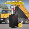 image:imageVEVOR 4 Quart Hydraulic Power Unit Double Acting Dump Trailer Pump 3200 PSI Max Relief Pressure amp 091 GPM Flow Rate DC 12V Hydraulic Pump with Metal Reservoir for Dump Trailer Car Lifting Black10 Quart