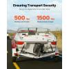 image:imageVEVOR Boat Trailer Transom Straps 2PK 2 x 24 Adjustable Boat Straps 1500lb Break Strength with Security Lock S Hooks and Boat Pads Transom Tiedowns for Trailer Boat or Kayak Secure