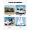 image:imageVEVOR Boat Trailer Transom Straps 2PK 2 x 24 Adjustable Boat Straps 1500lb Break Strength with Security Lock S Hooks and Boat Pads Transom Tiedowns for Trailer Boat or Kayak Secure