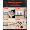 image:imageVEVOR E Track TieDown Rail Kit 32PCS 5FT ETracks Set Includes 8 Steel Rails amp 8 O Rings amp 8 TieOffs with DRing amp 8 End Caps Securing Accessories for Cargo Motorcycles and Bikes5FT32Pcs