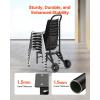 image:imageVEVOR Folding Chair Rack 300 LBS Capacity LShape Vertical Placement Chair Cart for 25 Chairs HeavyDuty Metal Chair Storage Dolly with Rubber Wheels MultiFunction Chair Holder Matte BlackStacking type