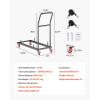 image:imageVEVOR Folding Chair Rack 300 LBS Capacity LShape Vertical Placement Chair Cart for 25 Chairs HeavyDuty Metal Chair Storage Dolly with Rubber Wheels MultiFunction Chair Holder Matte BlackHorizontal