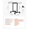 image:imageVEVOR Folding Chair Rack 300 LBS Capacity LShape Vertical Placement Chair Cart for 25 Chairs HeavyDuty Metal Chair Storage Dolly with Rubber Wheels MultiFunction Chair Holder Matte BlackTShape type