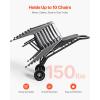 image:imageVEVOR Folding Chair Rack 300 LBS Capacity LShape Vertical Placement Chair Cart for 25 Chairs HeavyDuty Metal Chair Storage Dolly with Rubber Wheels MultiFunction Chair Holder Matte BlackStacking type