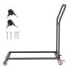 image:imageVEVOR Folding Chair Rack 300 LBS Capacity LShape Vertical Placement Chair Cart for 25 Chairs HeavyDuty Metal Chair Storage Dolly with Rubber Wheels MultiFunction Chair Holder Matte BlackVertical