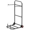 image:imageVEVOR Folding Chair Rack 300 LBS Capacity LShape Vertical Placement Chair Cart for 25 Chairs HeavyDuty Metal Chair Storage Dolly with Rubber Wheels MultiFunction Chair Holder Matte BlackHanging type