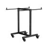 image:imageVEVOR Folding Chair Rack 300 LBS Capacity LShape Vertical Placement Chair Cart for 25 Chairs HeavyDuty Metal Chair Storage Dolly with Rubber Wheels MultiFunction Chair Holder Matte BlackTShape type