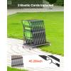 image:imageVEVOR Folding Chair Rack 300 LBS Capacity LShape Vertical Placement Chair Cart for 25 Chairs HeavyDuty Metal Chair Storage Dolly with Rubber Wheels MultiFunction Chair Holder Matte BlackVertical