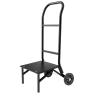 image:imageVEVOR Folding Chair Rack 300 LBS Capacity LShape Vertical Placement Chair Cart for 25 Chairs HeavyDuty Metal Chair Storage Dolly with Rubber Wheels MultiFunction Chair Holder Matte BlackStacking type