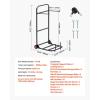 image:imageVEVOR Folding Chair Rack 300 LBS Capacity LShape Vertical Placement Chair Cart for 25 Chairs HeavyDuty Metal Chair Storage Dolly with Rubber Wheels MultiFunction Chair Holder Matte BlackHanging type