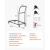 image:imageVEVOR Folding Chair Rack 300 LBS Capacity LShape Vertical Placement Chair Cart for 25 Chairs HeavyDuty Metal Chair Storage Dolly with Rubber Wheels MultiFunction Chair Holder Matte BlackVertical