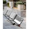 image:imageVEVOR Folding Chair Rack 300 LBS Capacity LShape Vertical Placement Chair Cart for 25 Chairs HeavyDuty Metal Chair Storage Dolly with Rubber Wheels MultiFunction Chair Holder Matte BlackHanging type