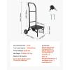 image:imageVEVOR Folding Chair Rack 300 LBS Capacity LShape Vertical Placement Chair Cart for 25 Chairs HeavyDuty Metal Chair Storage Dolly with Rubber Wheels MultiFunction Chair Holder Matte BlackStacking type