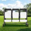 image:imageVEVOR Folding Chair Rack 400 LBS Capacity HeavyDuty Chair Cart for 42 Chairs or 12 Tables MultiFunction Chair Storage Dolly with Rubber Wheels and Holders Large Chair Holder Matte BlackMatte Black