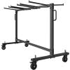 image:imageVEVOR Folding Chair Rack 400 LBS Capacity HeavyDuty Chair Cart for 42 Chairs or 12 Tables MultiFunction Chair Storage Dolly with Rubber Wheels and Holders Large Chair Holder Matte BlackBlack