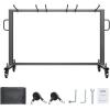 image:imageVEVOR Folding Chair Rack 400 LBS Capacity HeavyDuty Chair Cart for 42 Chairs or 12 Tables MultiFunction Chair Storage Dolly with Rubber Wheels and Holders Large Chair Holder Matte BlackMatte Black