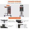 image:imageVEVOR Folding Chair Rack 400 LBS Capacity HeavyDuty Chair Cart for 42 Chairs or 12 Tables MultiFunction Chair Storage Dolly with Rubber Wheels and Holders Large Chair Holder Matte BlackBlack