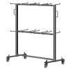image:imageVEVOR Folding Chair Rack 800 LBS Capacity HeavyDuty Chair Cart for 84 Chairs 12 Tables42 Chairs DualLayer Chair Storage Dolly with Rubber Wheels and Holders Large Chair Holder Matte Black