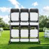 image:imageVEVOR Folding Chair Rack 800 LBS Capacity HeavyDuty Chair Cart for 84 Chairs 12 Tables42 Chairs DualLayer Chair Storage Dolly with Rubber Wheels and Holders Large Chair Holder Matte Black
