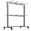 image:imageVEVOR Folding Chair Rack 800 LBS Capacity HeavyDuty Chair Cart for 84 Chairs 12 Tables42 Chairs DualLayer Chair Storage Dolly with Rubber Wheels and Holders Large Chair Holder Matte Black