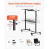 image:imageVEVOR Folding Chair Rack 800 LBS Capacity HeavyDuty Chair Cart for 84 Chairs 12 Tables42 Chairs DualLayer Chair Storage Dolly with Rubber Wheels and Holders Large Chair Holder Matte Black