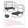 image:imageVEVOR Folding Table Cart Heavy Duty Table Trolley with 5 Swivel Wheels 1800 LBS Drywall Dolly Cart for Garage Home Warehouse Party Event Hotel Furniture 10 Table CapacityMultifunction  Double Bar
