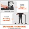 image:imageVEVOR Folding Table Cart Heavy Duty Table Trolley with 5 Swivel Wheels 1800 LBS Drywall Dolly Cart for Garage Home Warehouse Party Event Hotel Furniture 10 Table Capacity1800LBS  Double Bar