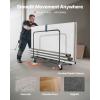 image:imageVEVOR Folding Table Cart Heavy Duty Table Trolley with 5 Swivel Wheels 1800 LBS Drywall Dolly Cart for Garage Home Warehouse Party Event Hotel Furniture 10 Table Capacity1800LBS  NEW