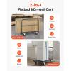 image:imageVEVOR Folding Table Cart Heavy Duty Table Trolley with 5 Swivel Wheels 1800 LBS Drywall Dolly Cart for Garage Home Warehouse Party Event Hotel Furniture 10 Table CapacityMultifunction  Double Bar