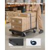 image:imageVEVOR Folding Table Cart Heavy Duty Table Trolley with 5 Swivel Wheels 1800 LBS Drywall Dolly Cart for Garage Home Warehouse Party Event Hotel Furniture 10 Table CapacityMultifunction  Double Bar