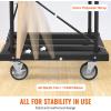 image:imageVEVOR Folding Table Cart Heavy Duty Table Trolley with 5 Swivel Wheels 1800 LBS Drywall Dolly Cart for Garage Home Warehouse Party Event Hotel Furniture 10 Table Capacity1800LBS  Double Bar
