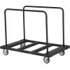 image:imageVEVOR Folding Table Cart Heavy Duty Table Trolley with 5 Swivel Wheels 1800 LBS Drywall Dolly Cart for Garage Home Warehouse Party Event Hotel Furniture 10 Table Capacity1800LBS  Double Bar