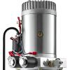 image:imageVEVOR Hydraulic Pump Double Acting 4 Way Hydraulic Power Unit Double Solenoid Hydraulic Power Pack 12V DC Hydraulic Power Pump with 45Liter Reservoir for Dump Trailer Car LiftingDouble Acting 6 Quart