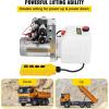 image:imageVEVOR Hydraulic Pump Double Acting 4 Way Hydraulic Power Unit Double Solenoid Hydraulic Power Pack 12V DC Hydraulic Power Pump with 45Liter Reservoir for Dump Trailer Car Lifting45 Quart