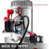 image:imageVEVOR Hydraulic Pump Double Acting 4 Way Hydraulic Power Unit Double Solenoid Hydraulic Power Pack 12V DC Hydraulic Power Pump with 45Liter Reservoir for Dump Trailer Car LiftingDouble Acting 6 Quart