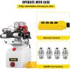 image:imageVEVOR Hydraulic Pump Double Acting 4 Way Hydraulic Power Unit Double Solenoid Hydraulic Power Pack 12V DC Hydraulic Power Pump with 45Liter Reservoir for Dump Trailer Car Lifting45 Quart