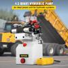 image:imageVEVOR Hydraulic Pump Double Acting 4 Way Hydraulic Power Unit Double Solenoid Hydraulic Power Pack 12V DC Hydraulic Power Pump with 45Liter Reservoir for Dump Trailer Car Lifting45 Quart