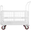 image:imageVEVOR Platform Truck 2000 lbs Capacity Steel Flatbed Cart 47 Length x 24 Width x 32 Height Flat Dolly Hand Trucks with 5 Nylon Casters HeavyDuty Utility Push Carts for Luggage Moving445  266  421in1130  675  1070 mm