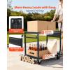 image:imageVEVOR Platform Truck 2000 lbs Capacity Steel Flatbed Cart 47 Length x 24 Width x 32 Height Flat Dolly Hand Trucks with 5 Nylon Casters HeavyDuty Utility Push Carts for Luggage Moving287  185  323 in  730  470  820 mm